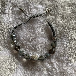 Gray beaded bracelet